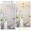 Lustre rond en cristal 2 lumières Herrin, plafonniers semi-encastrés dorés