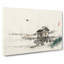 Cottage In The River by Kono Bairei - Wrapped Canvas Painting-55317504