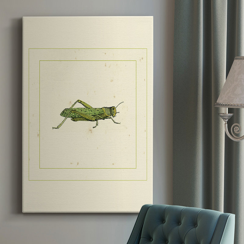 Green Hopper - peinture sur toile tendue, H 36 po x l 24 po x P 1 po