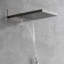 Système mural de douche cascade et pluie en nickel brossé pour tête de salle de bain luxueuse avec débit double