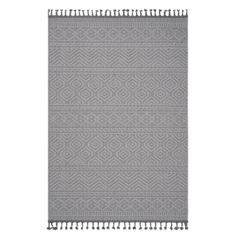 Tapis traditionnel d'intérieur / extérieur, Rectangle 7 pi 9 po x 10 pi