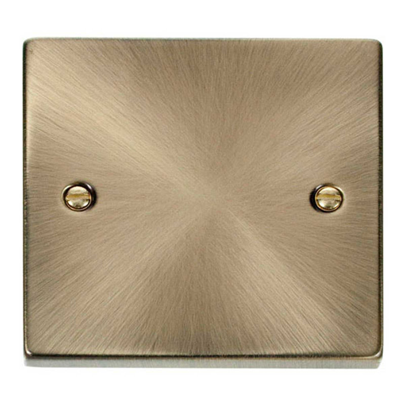 Antique Brass 1 Gang Blank Plate
