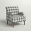 Fauteuil rembourré de 28,7 po de largeur avec pieds en bois massif et garniture cloutée Ariana-1830636485