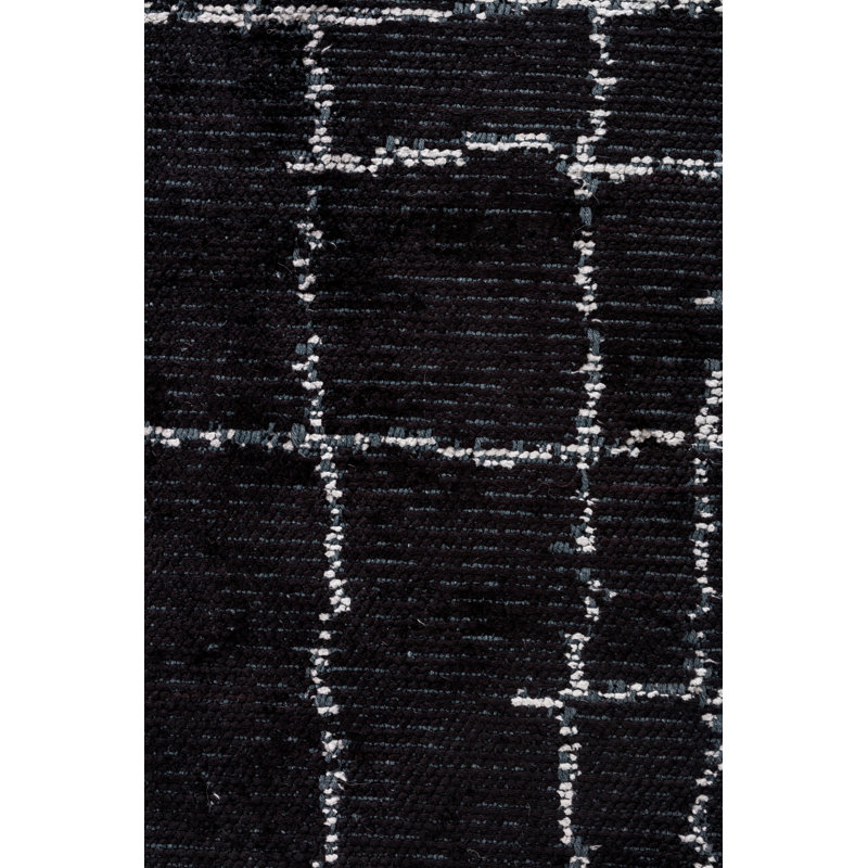 Rapture Black Cream Abstract Luxury Area Rug, Rectangle 7'10" x 11'2"