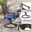 2 chaises d'extérieur pivotantes avec coussins rembourrés et dossier haut 2 pièces-1694074535