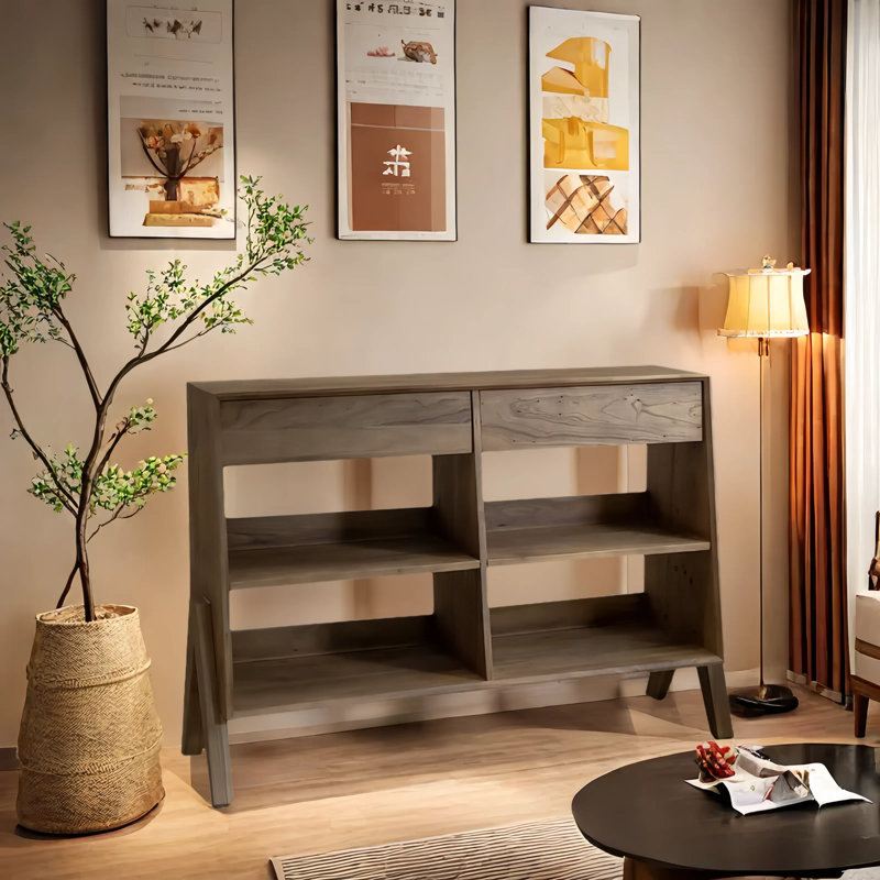 Buffet en bois massif Wabi-Sabi, Brun
