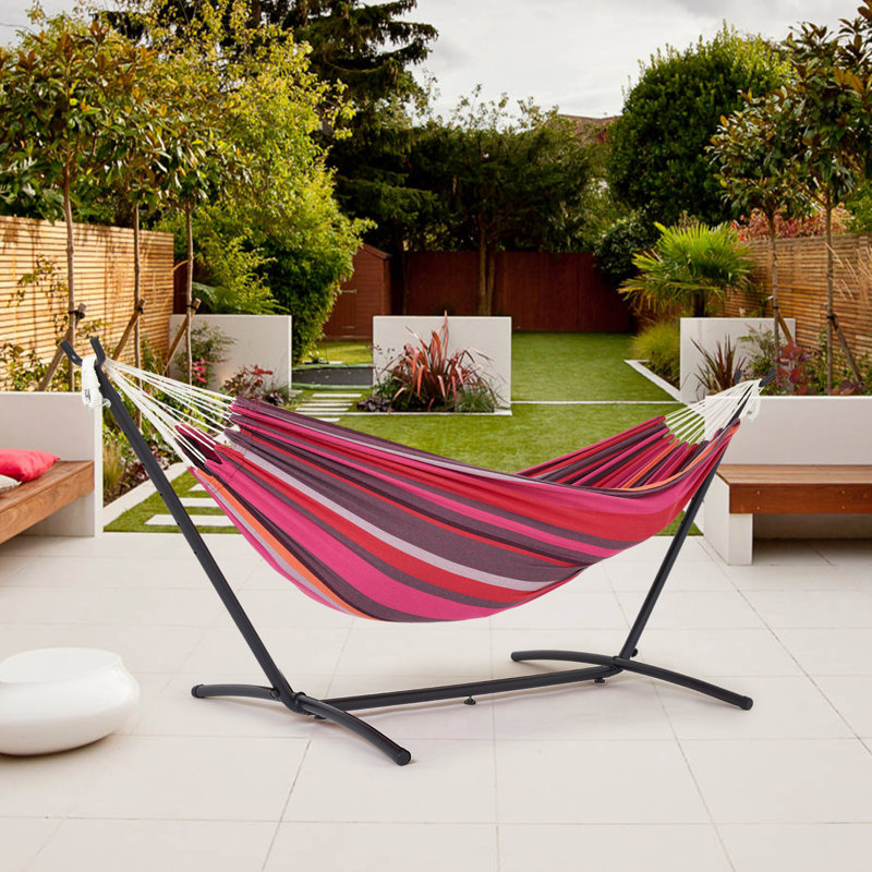 Aarvik Hammock with Stand, Pink/Black
