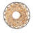 8" Wide Tiffany Fishscale Flushmount