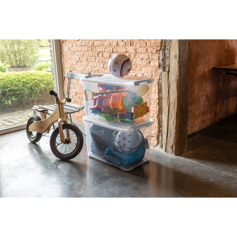 Set Of 3 Handy+ Box Transparent, 65 L