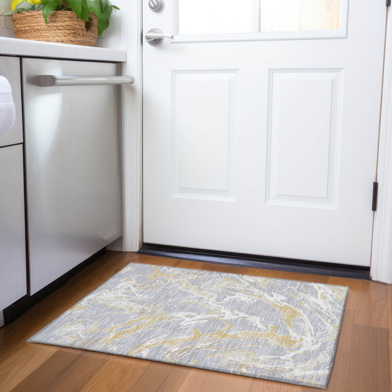Premium Machine Washable Cossette AMF1035 Abstract Rug, Rectangle 1'8" x 2'6"