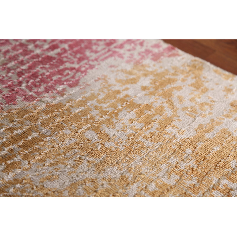 Contemporary Abstract Oriental Accent Rug 2x3