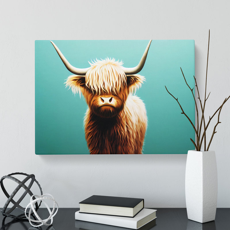 Grand Highland Cow - Wrapped Canvas, 40cm H x 60cm W x 3cm D