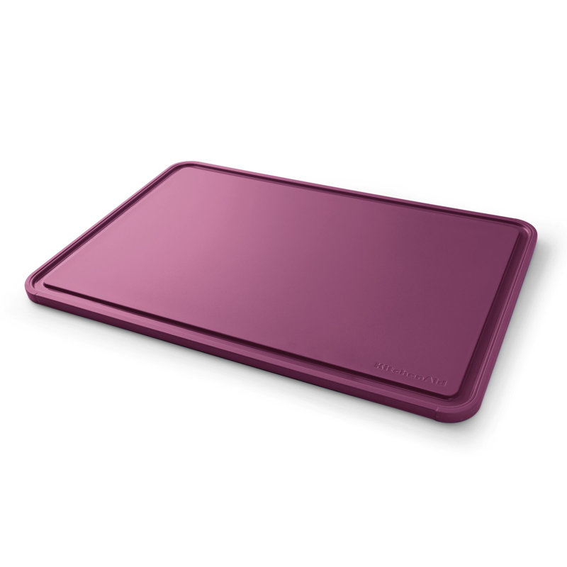 Kitchenaid Classic Non-Slip Poly Cutting Board, 12X18 Inch, Beetroot