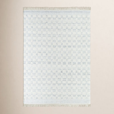 Lavande Hand-Woven Geometric Gray Rug