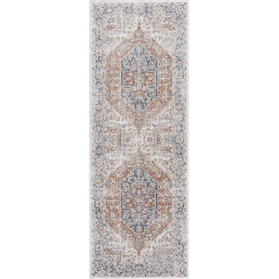Tapis orange / gris Brookdene