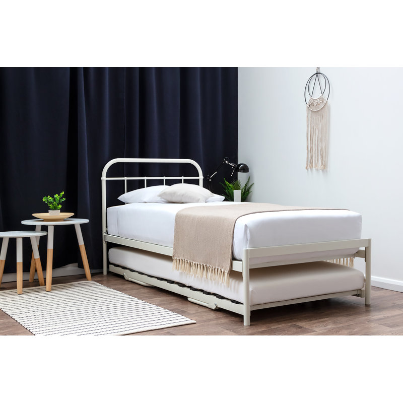 Cofield Daybed with Trundle, White, 12cm Memory Foam/25cm Pocket Sprung Memory Foam