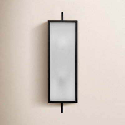 Outdoor Wall Mount Lantern with Etched Glass