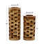Ensemble de vases de table 2 pièces en bois brun Thalia