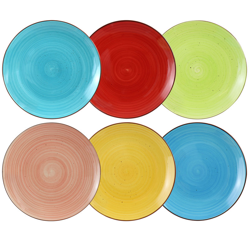 Assiette plate en grès de 10,5 po Caihden