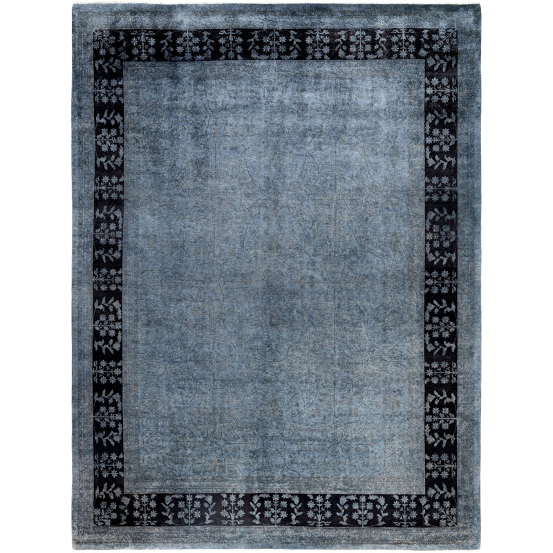 Overdyed One-of-a-Kind 9' 1" X 12' 3" Hand Knotted Area Rug