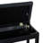 Black Piano Seat With Faux Leather Upholstery And Wooden Support For Duets Frame -
