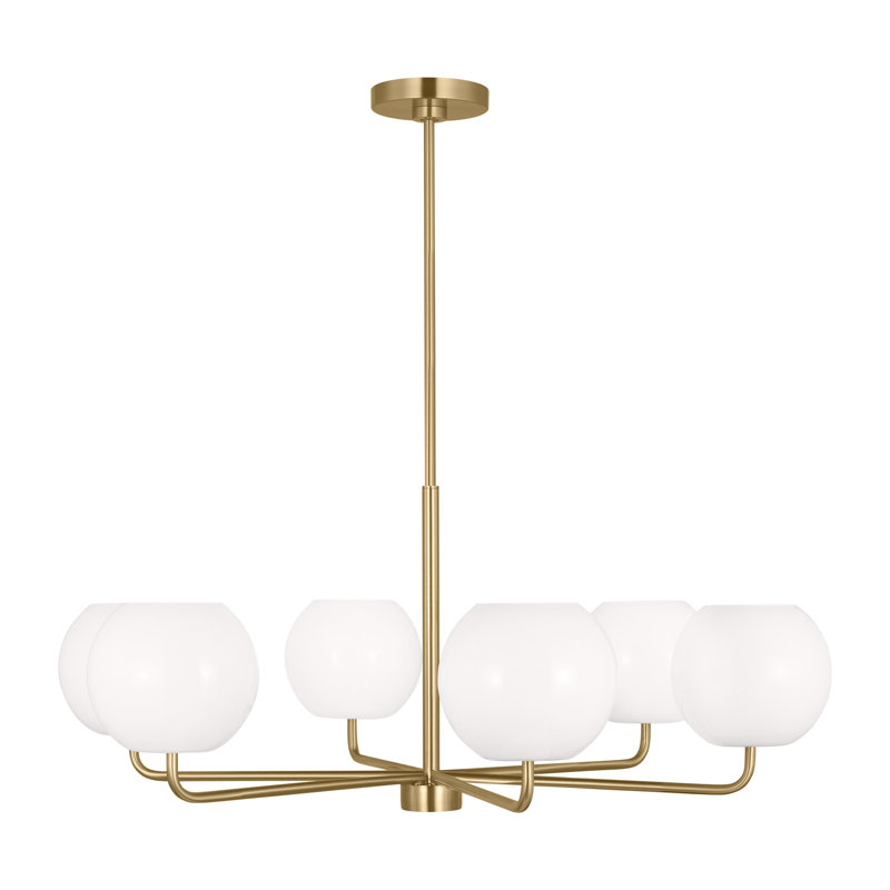 Lustre à 6 lumières Jorund, Oui, Bronze satiné