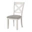 Chaise de salle à manger en chêne blanc 2 pièces