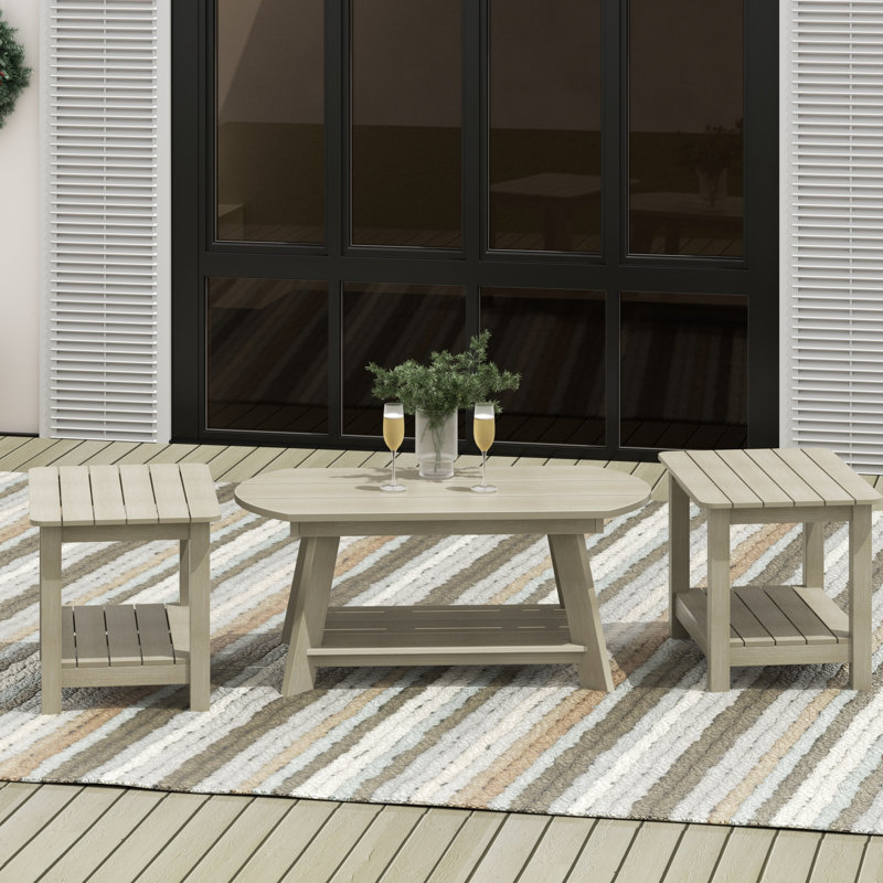 Ensembles de table en plastique Arrlo, Gris météo