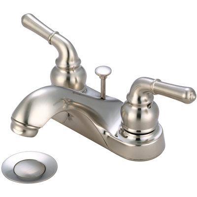 Centerset Bathroom Faucet with Drain Assembly
