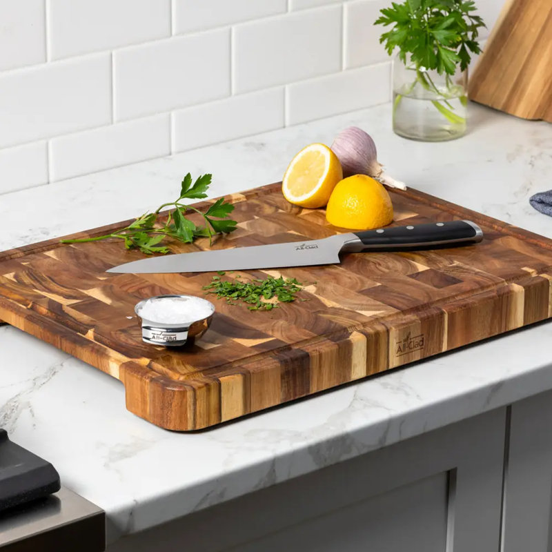 All-Clad Acacia Cutting Board, 19X14x1 Inches
