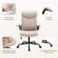 Office Chair, Executive Chair, Ergonomic Chair, Tilting Function, Headrest, Folding Armrests, Padded Seat-147034473