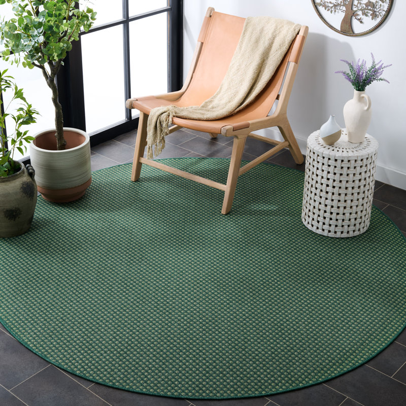 Terrace 810 Geometric Indoor/Outdoor Rug, Round 6'7"