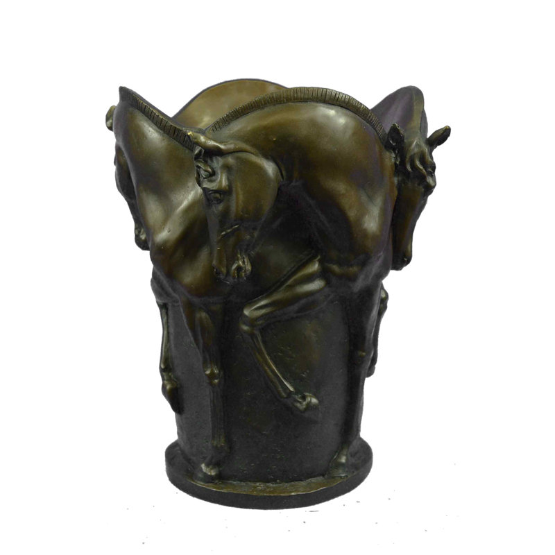 Statue de cheval trophée en bronze