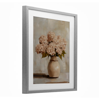 Impression classique sous verre d'hortensias roses classiques par Franklyn Gregory