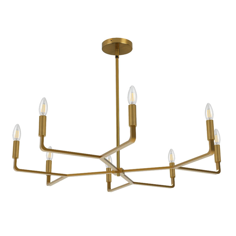 Arkady 8 - Light Dimmable Empire Chandelier, Aged Brass