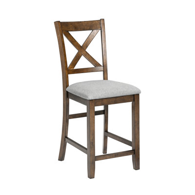 Chaise de salle à manger rembourrée en bois de noyer massif, 4 pièces, sièges en lin confortables, en forme de X, installation simple pour la hauteur du comptoir de la chambre à coucher en noyer, conception ergonomique, siège, utilisation à la mais