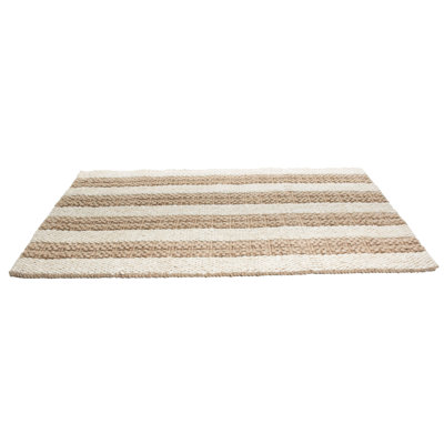 Tapis rayé en jute brun 2 pi x 3 pi Deweyville