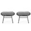 Côté extérieur gris, moderne - hauteur de l'ensemble de 19,25 po, fer et plastique, coussins d'eau, polyvalent, repose-pieds requis pour l'assemblage