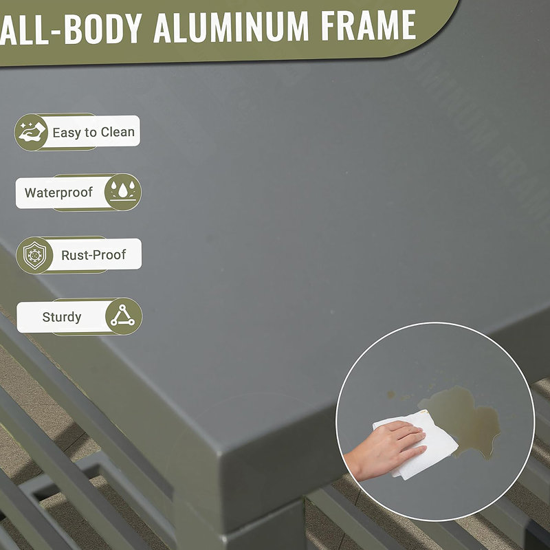 Îlot de cuisine extérieur avec rangement, aluminium, support de rangement double