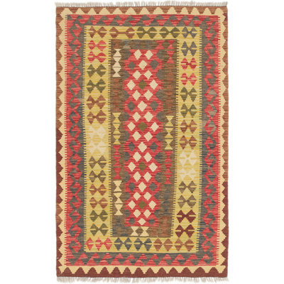 Lorain One-of-a-Kind 3'9" X 5'10" New Age Wool Area Rug in