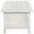 Farmhouse Distressed White Coffee Table Solid Wood Frame with Storage Shelf for Living Room