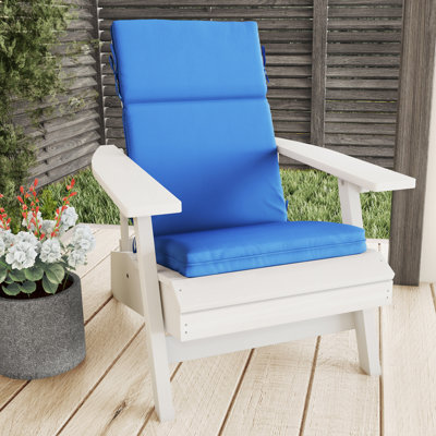 Coussins de chaise d'extérieur à haut dossier - 4 coussins avec tissu résistant aux rayons UV et à l'eau - pour chaises de patio, Adirondack ou de salle à manger de Lavish Home