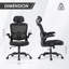 Chaise de bureau ergonomique à haut dossier avec support lombaire réglable et accoudoirs rabattables