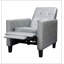 Fauteuil club inclinable manuel de 26,75 po de largeur gris foncé