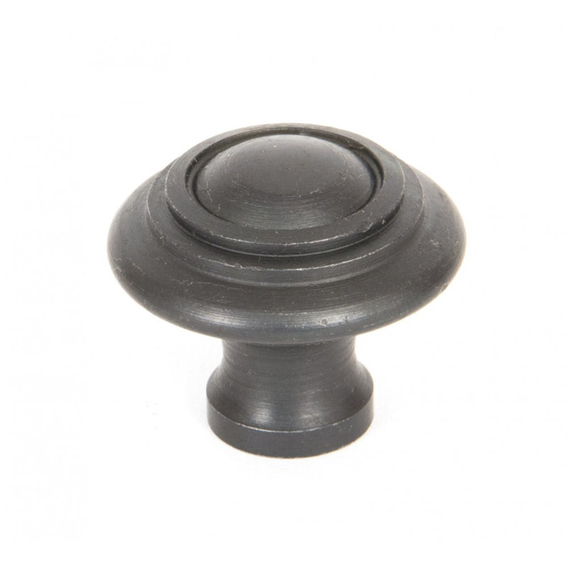 Ringed Round Knob, Beeswax, 3.2cm