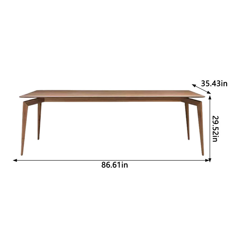 Table de salle à manger, L 35,43 po x L 86,61 po