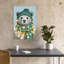 Cozy Winter Bear Whimsical Contemporary Bear Portrait Wildlife Wall Art Print 1 Piece Wrapped Canvas Wall Art-1376888537