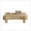 Table basse à plateau relevable avec panneaux cannelés, rangement dissimulé et système de levage hydraulique silencieux pour les salons modernes-1127918246