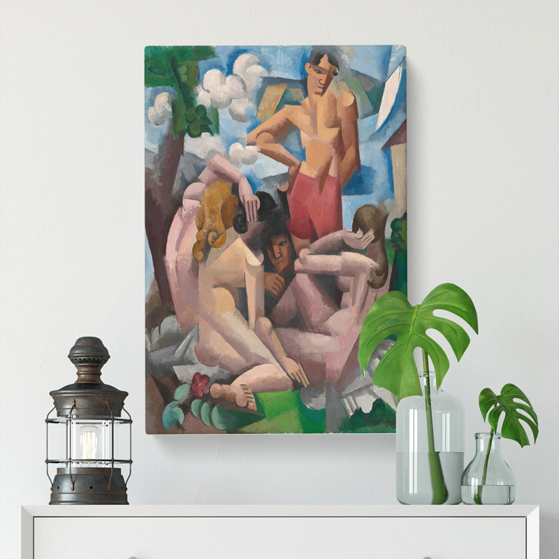 The Bathers by Roger De La Fresnaye - Wrapped Canvas Painting, 76cm H x 50cm W x 3cm D