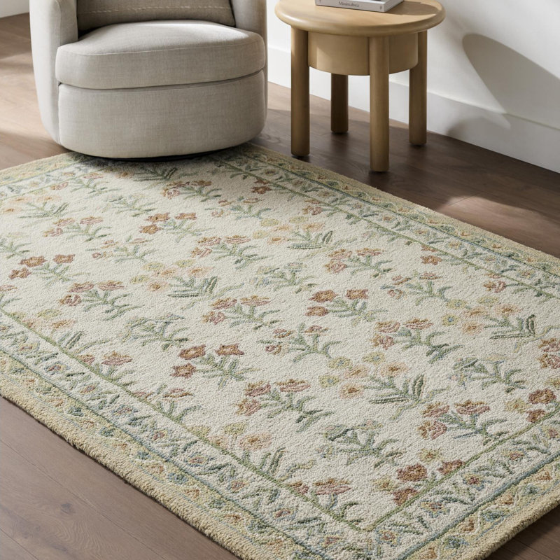 Tapis fait à la main Manor, Rectangle 5 pi x 7 pi 6 po